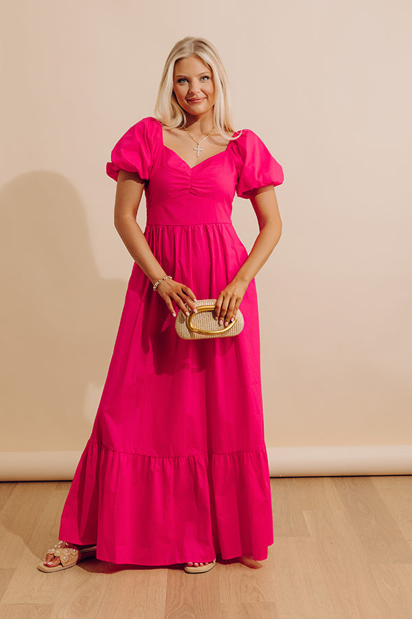Sweet Serendipity Maxi Dress in Hot Pink