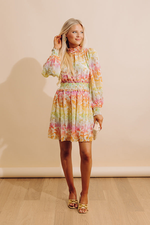 Whimsy And Wishes Floral Mini Dress