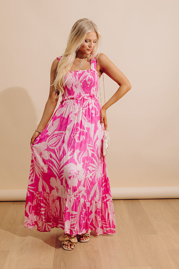 Tropical Bungalow Floral Maxi Dress