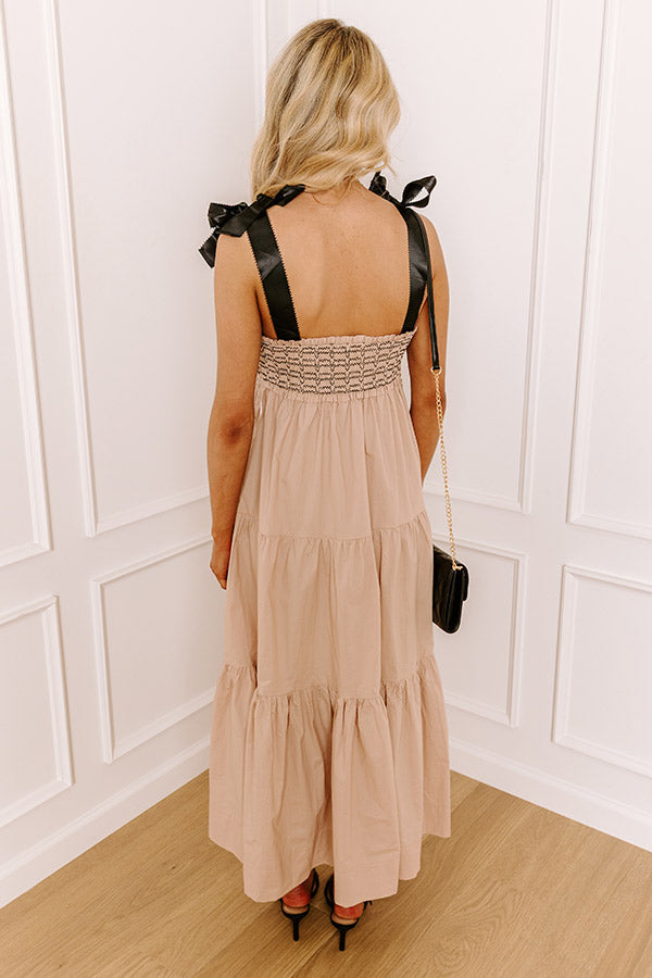 Favorite Love Story Smocked Midi Iced Latte
