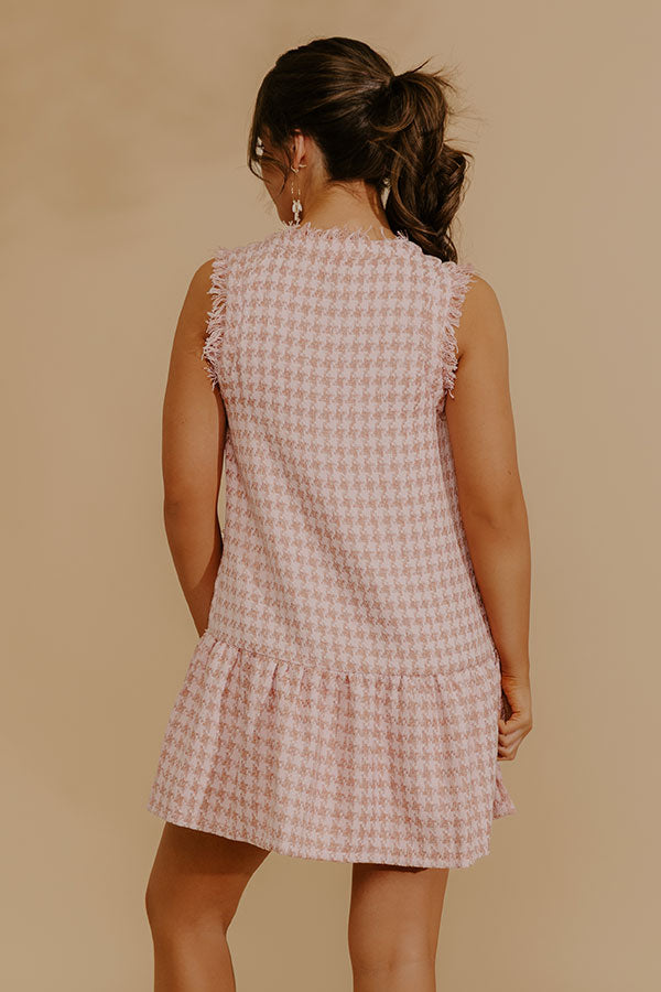 Grace and Poise Tweed Knit Mini Dress