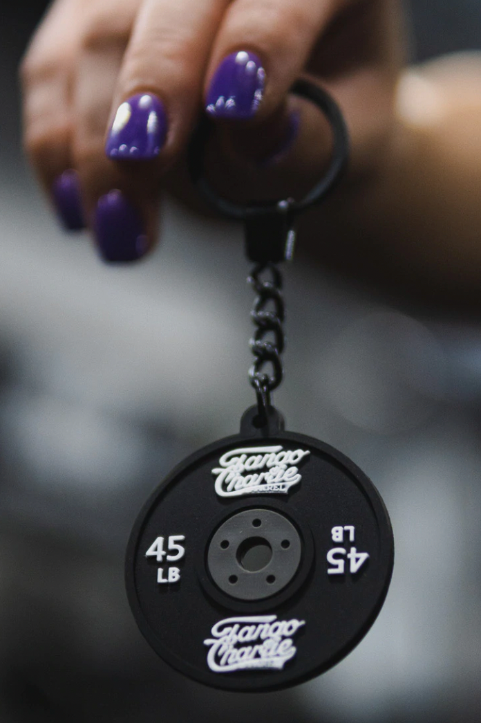 tango charlie - plate keychain black