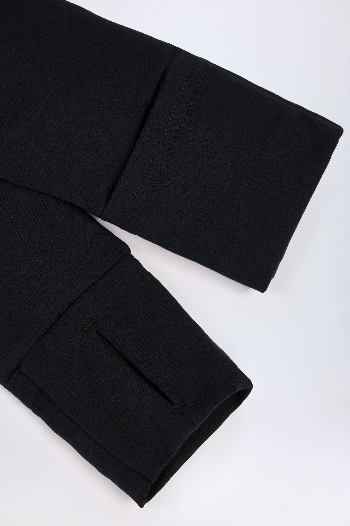 Soft Active Hooded Mid-Layer Jacket in Black