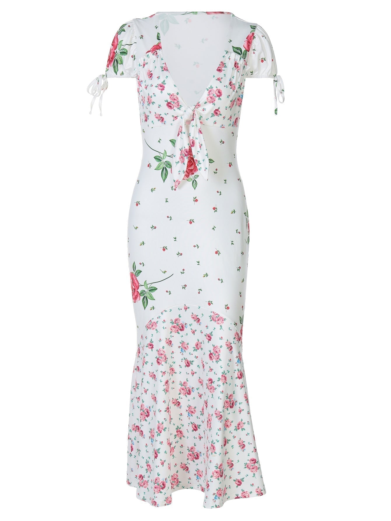 Plunge Floral Mermaid Dress