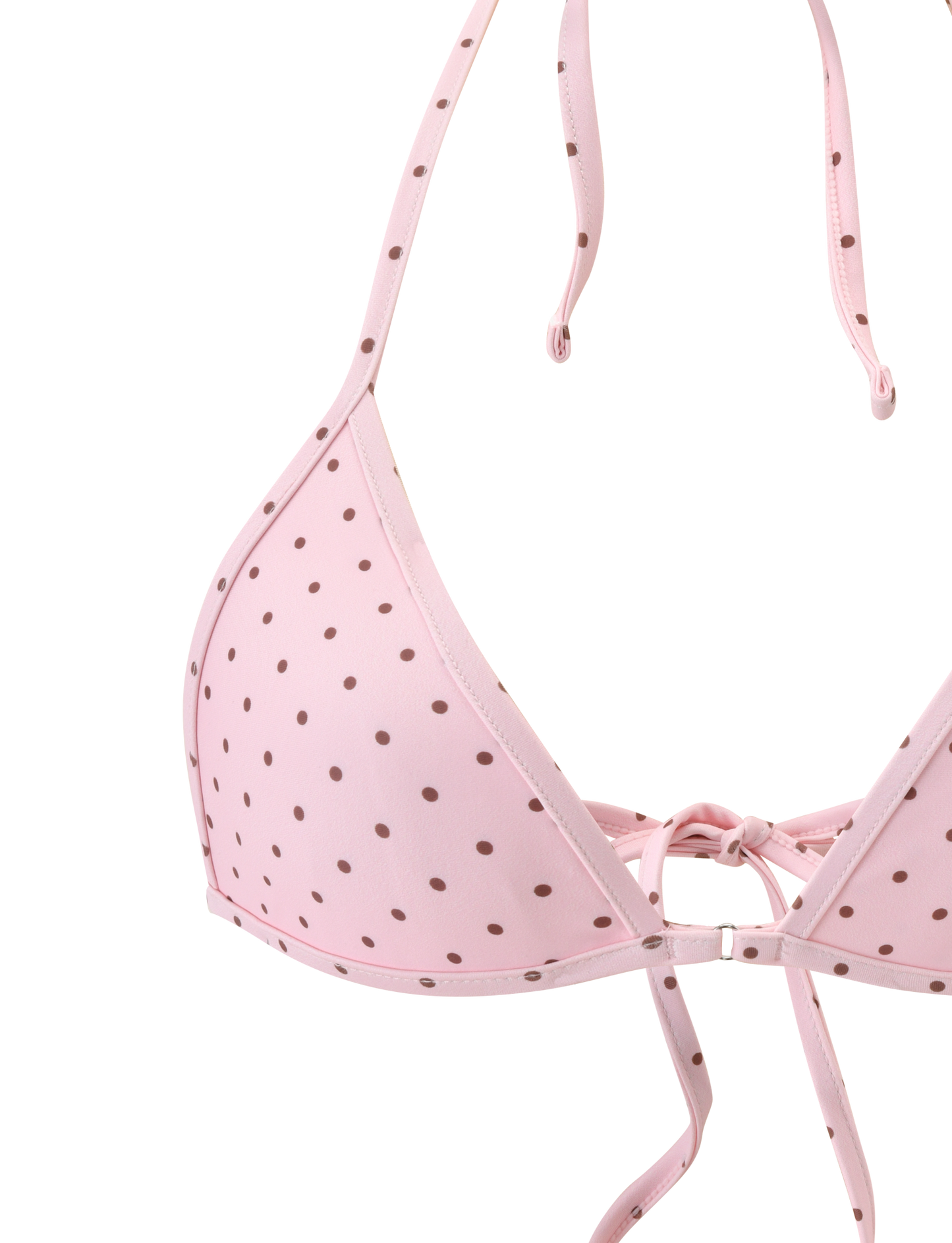 DIANA BIKINI TOP - BABY PINK POLKA DOT