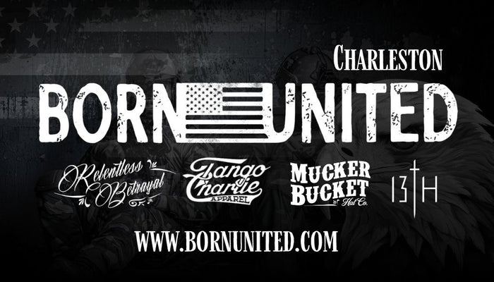 A promo graphic for Gift Cards' Born United Gift Card features a stylized American flag in "UNITED," sponsor logos, and highlights the digital gift card. Learn more at www.bornunited.com.