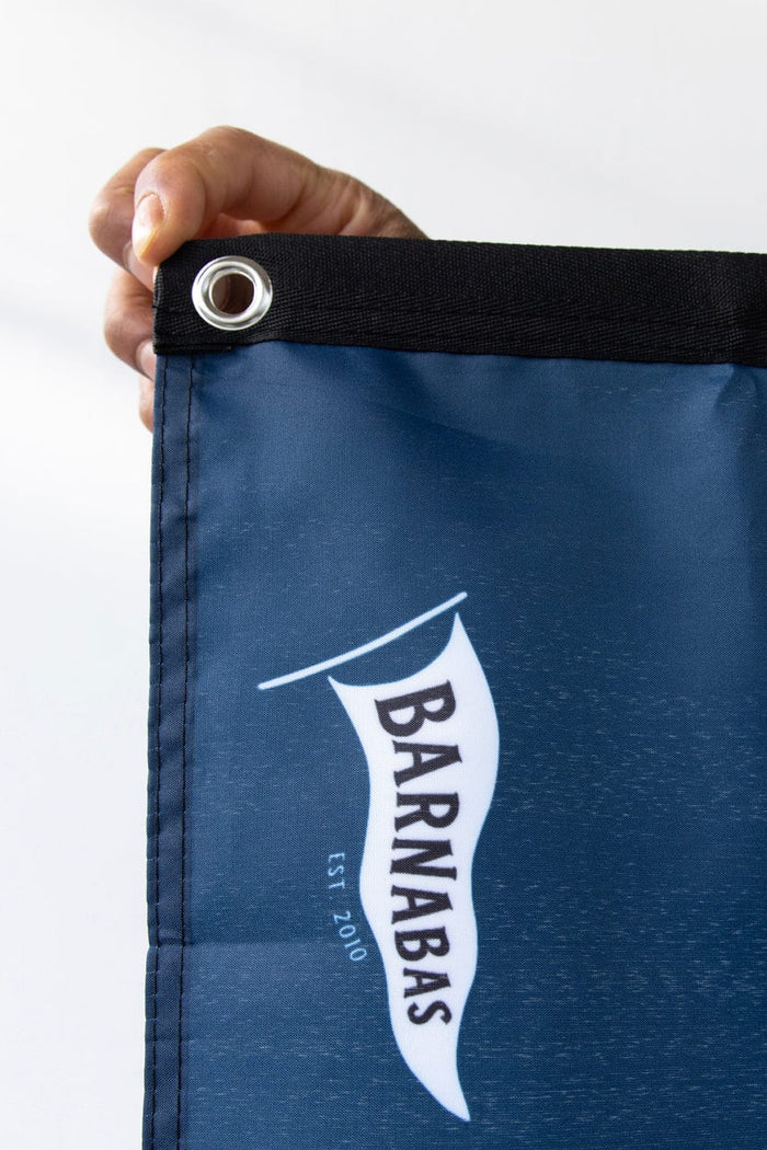 barnabas clothing - god bless america flag logo detail