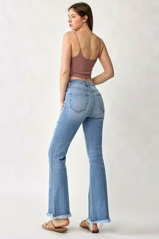 Walk Away Vintage-Wash Flare Jeans