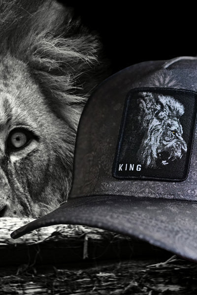 tango charlie - king black paisley trucker hat