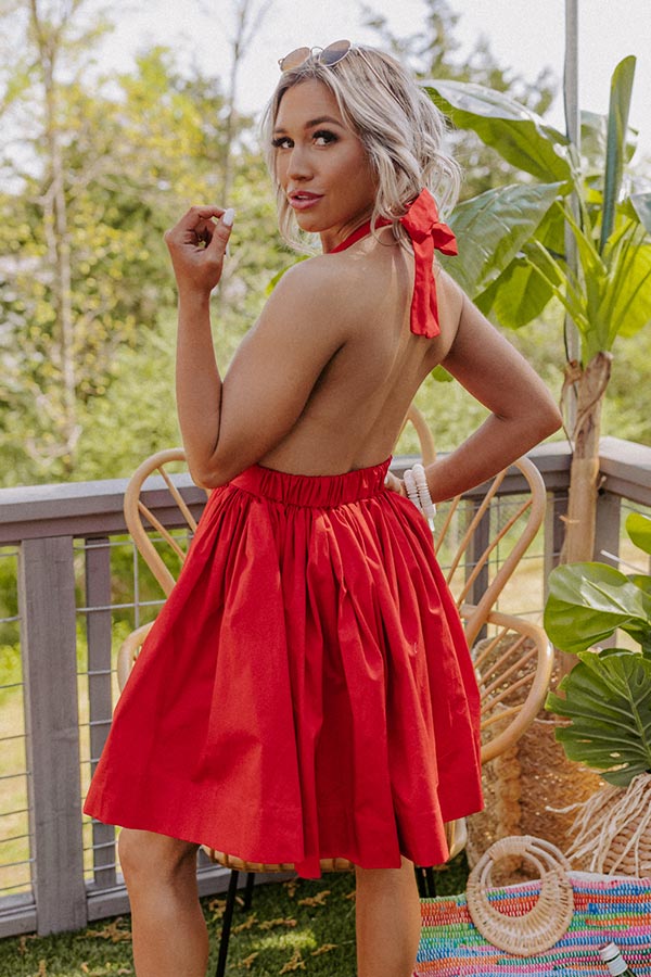 Bring The Prosecco Mini Dress in Red