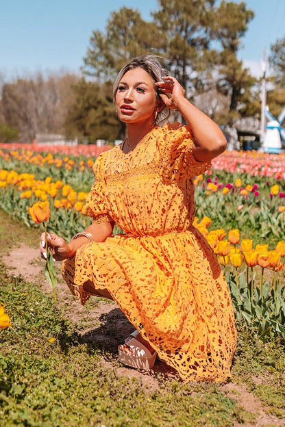 Forever Chic Crochet Mini Dress