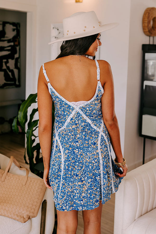 Odds And Ends Shift Dress In Blue