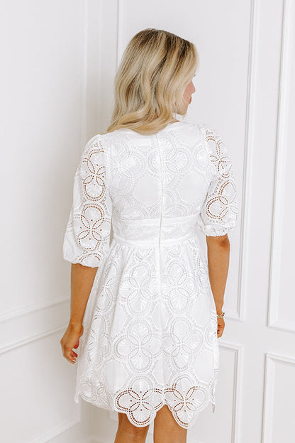 Remarkable Days Mini Dress in White