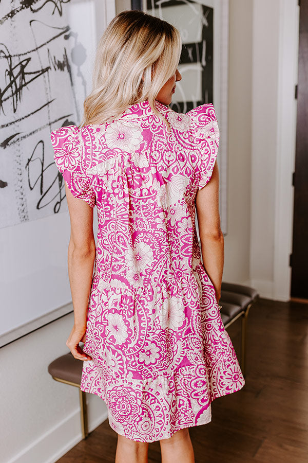 Hello Lovely Floral Dress In Orchid