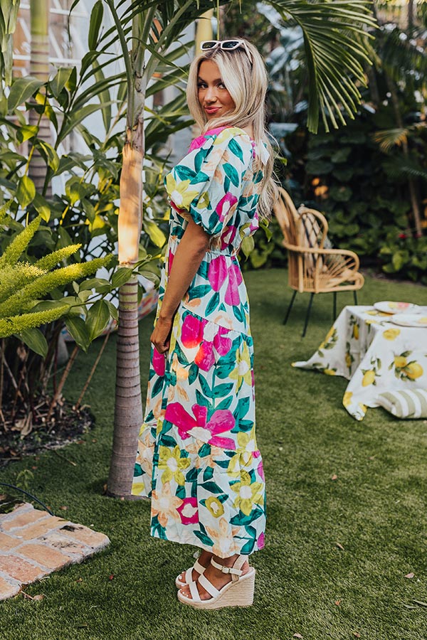 Porch Swing At Sunset Floral Midi