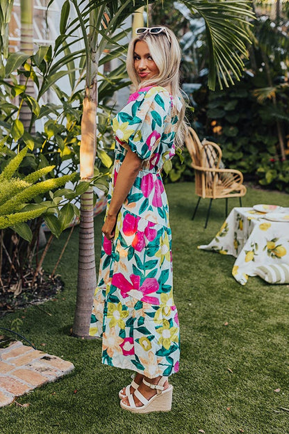 Porch Swing At Sunset Floral Midi