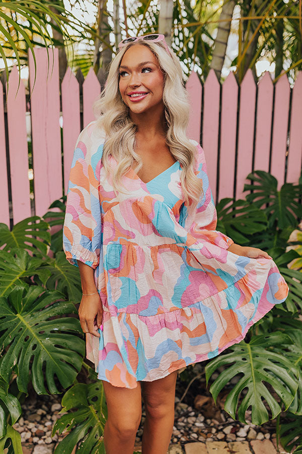 Summer Serenade Babydoll Mini Dress in Blush