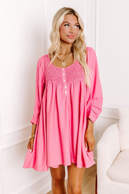 Manhattan Meeting Tunic Dress In Pink