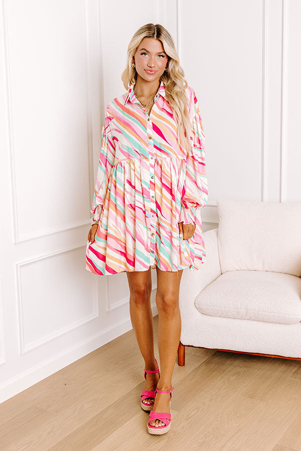 Sorbet Summer Mini Dress in Pink