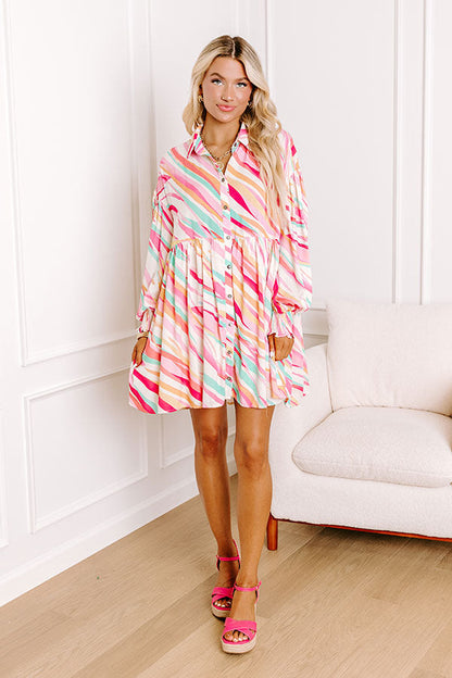 Sorbet Summer Mini Dress in Pink