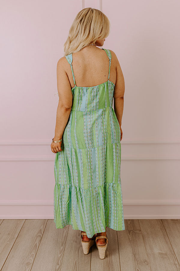 Sunny in Santa Barbara Midi in Kelly Green Curves