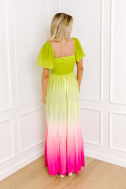 Vibrant Vista Ombre Maxi Dress