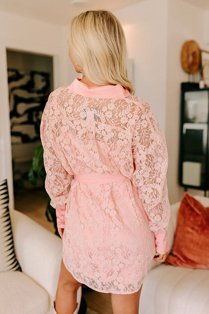 It's In The Details Lace Mini Dress in Blooming Dahlia