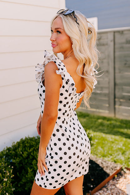 Spot On Ruffle Mini Dress