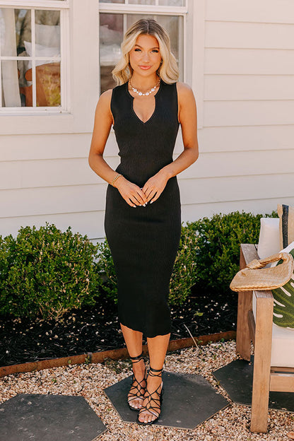 Manhattan Stroll Ribbed Midi