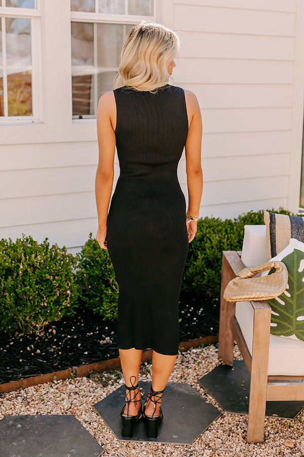 Manhattan Stroll Ribbed Midi