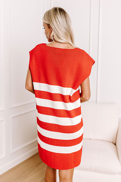 Country Club Ready Knit Dress in Red
