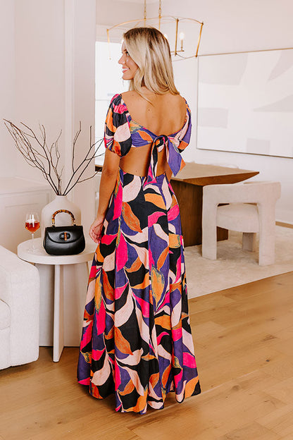 Coastal Glam Cut Out Maxi Dress
