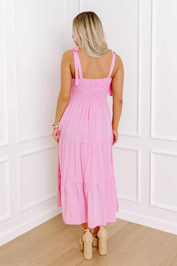 Tucson Stroll Smocked Midi in Pink