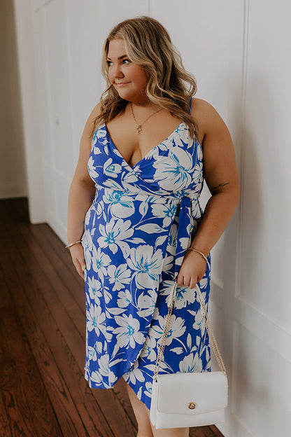 Vacay To Paradise Floral Midi Curves