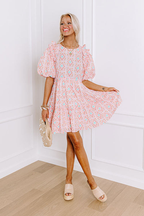 Forever Sweethearts Ruffle Mini Dress in Pink