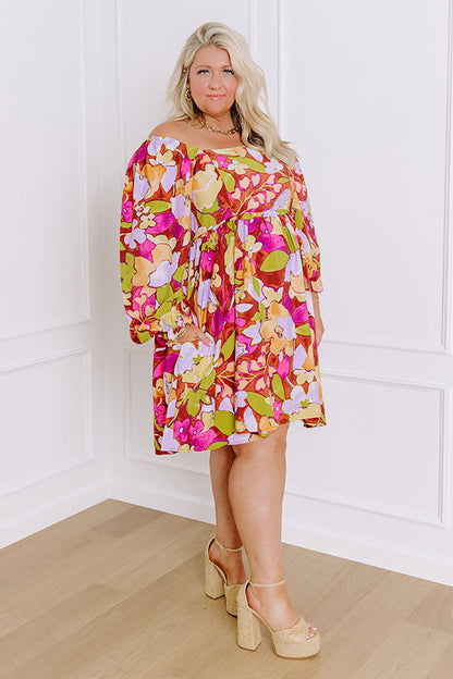 Heartfelt Moment Floral Mini Dress Curves