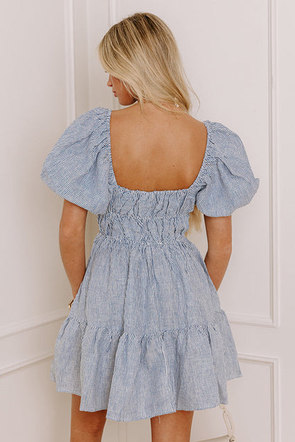 Chic Couture Linen Mini Dress