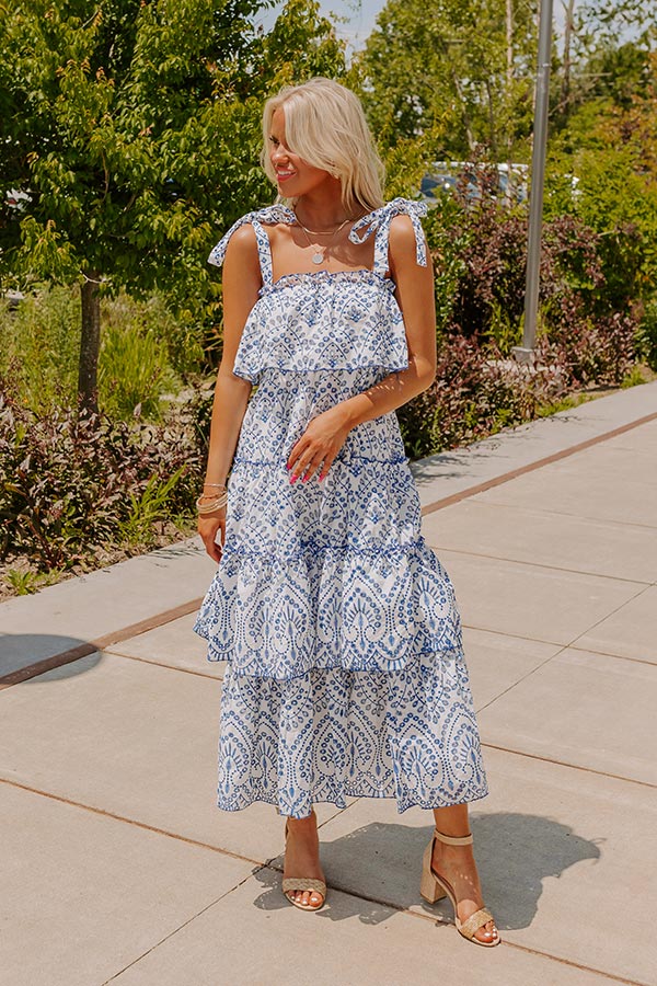 Brilliant Bliss Tiered Eyelet Midi