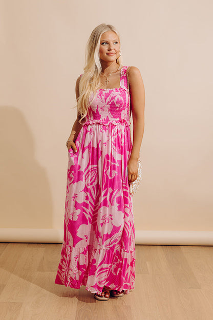 Tropical Bungalow Floral Maxi Dress