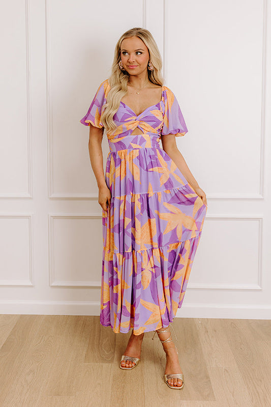Wisteria Fields Midi Dress
