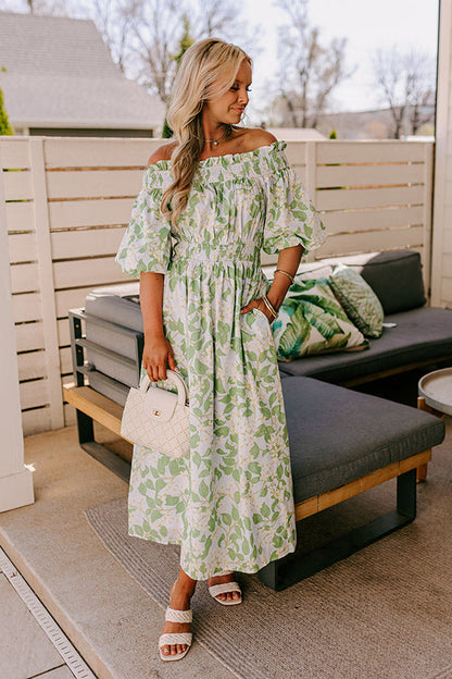 Honeysuckle Fields Floral Midi Dress