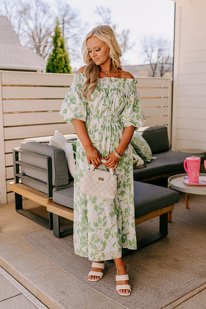 Honeysuckle Fields Floral Midi Dress