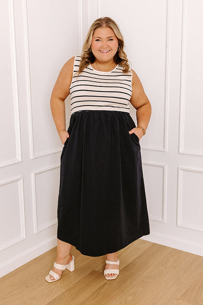 Santa Monica Pier Stripe Midi Curves