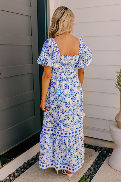 Courtyard Charm Floral Maxi Dress