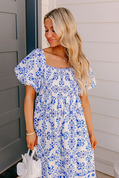 Courtyard Charm Floral Maxi Dress