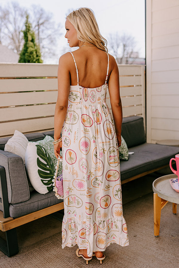 On Holiday Maxi Dress in White