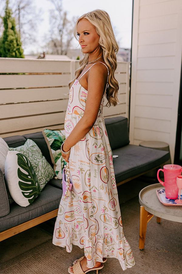 On Holiday Maxi Dress in White