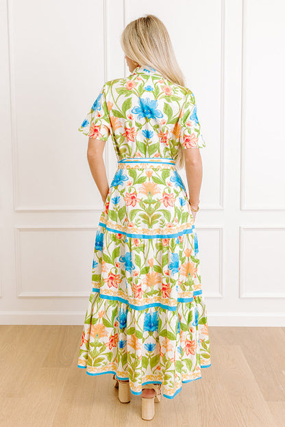 Blossom Avenue Button Down Midi Dress
