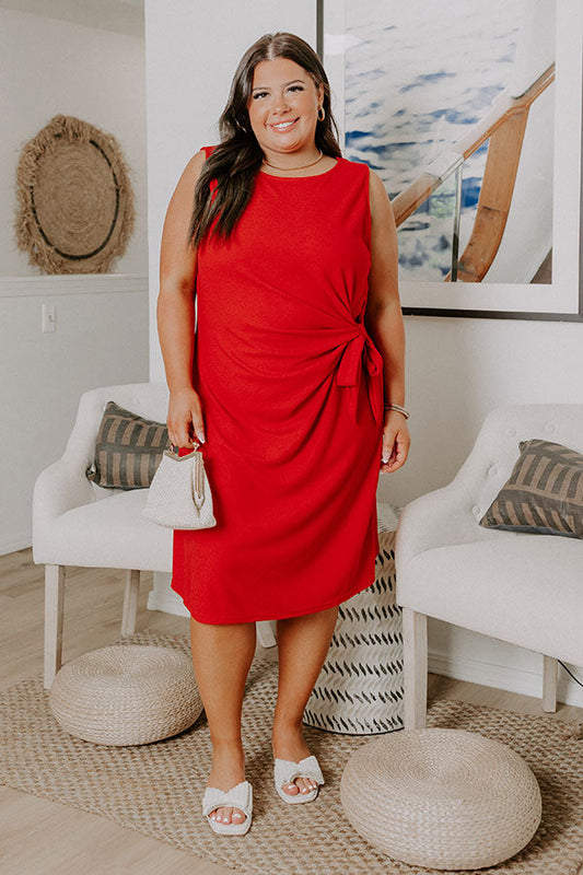 Block Party Chic Front Tie Mini Dress Curves