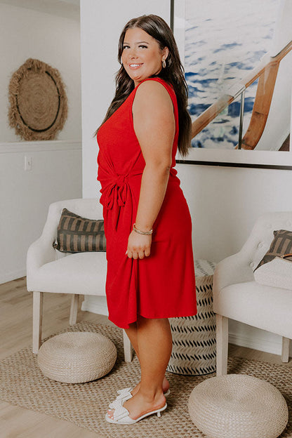 Block Party Chic Front Tie Mini Dress Curves